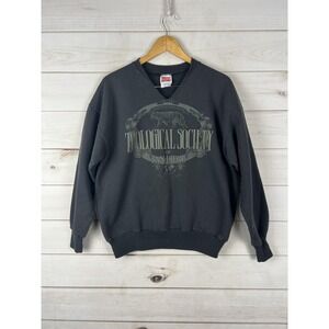 Vintage Hanes Sweatshirt Adult L Black Zoological Society San Diego Zoo 90s